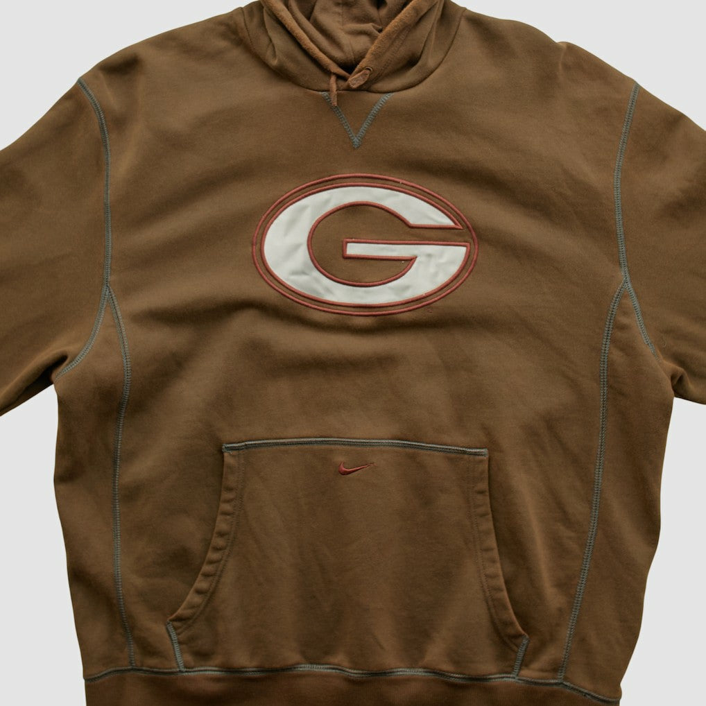 Green Bay Packers 2000s Hooded Pullover Sweatshirt Brown Vintage | Fanatics