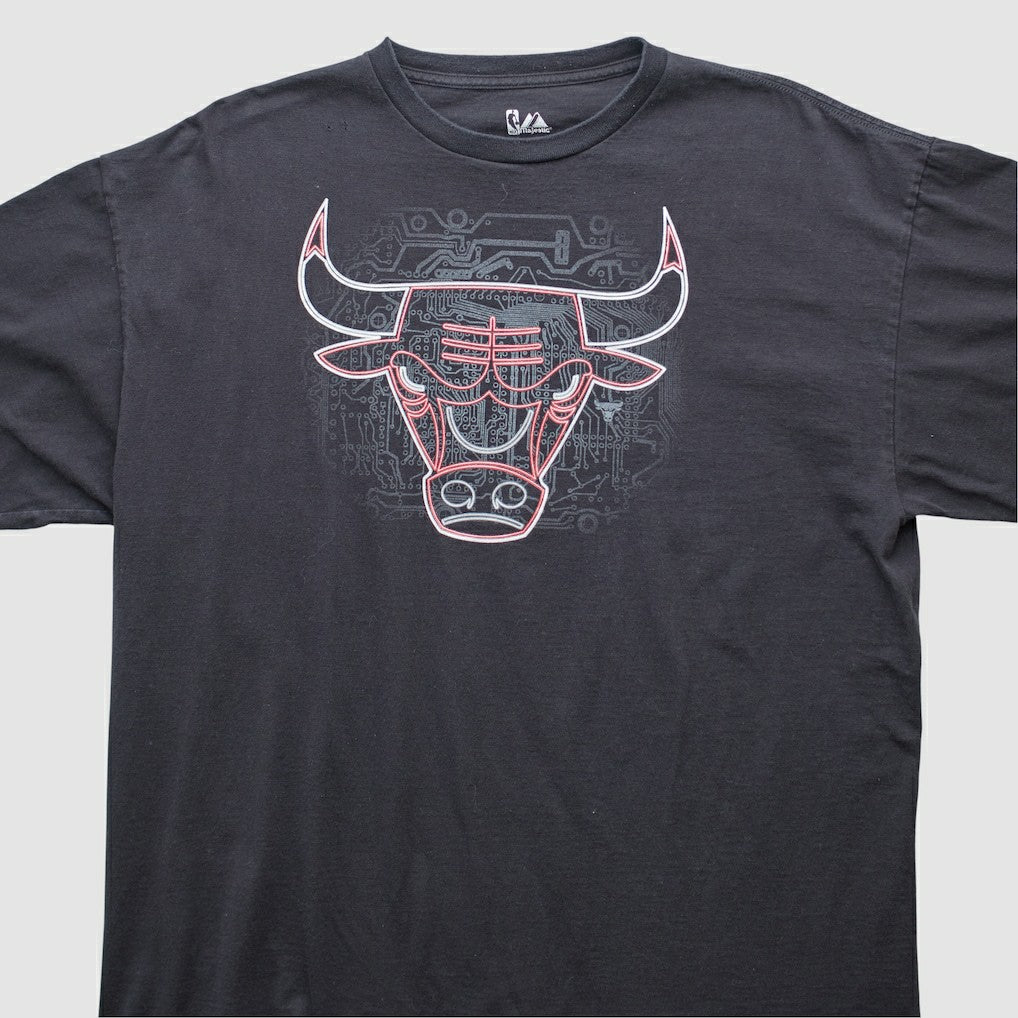 Chicago Bulls Majestic 2000s T-shirt Black Vintage - NBA