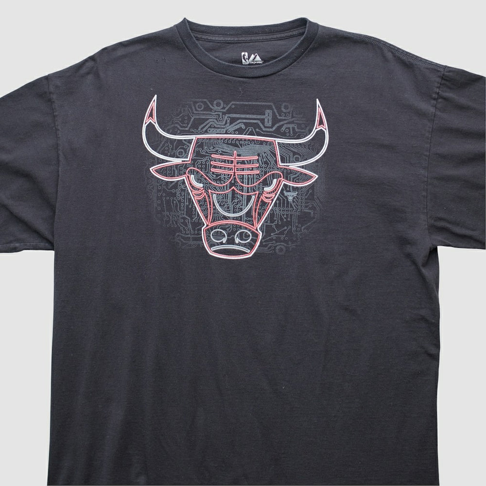 Chicago Bulls Majestic 2000s T-shirt Black Vintage - NBA
