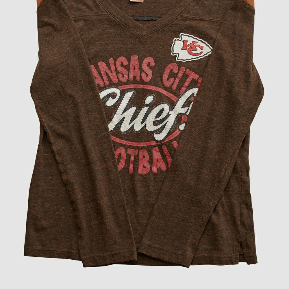 Kansas City Chiefs NFL 2010s Long Sleeve T-shirt Brown Vintage | Fanatics