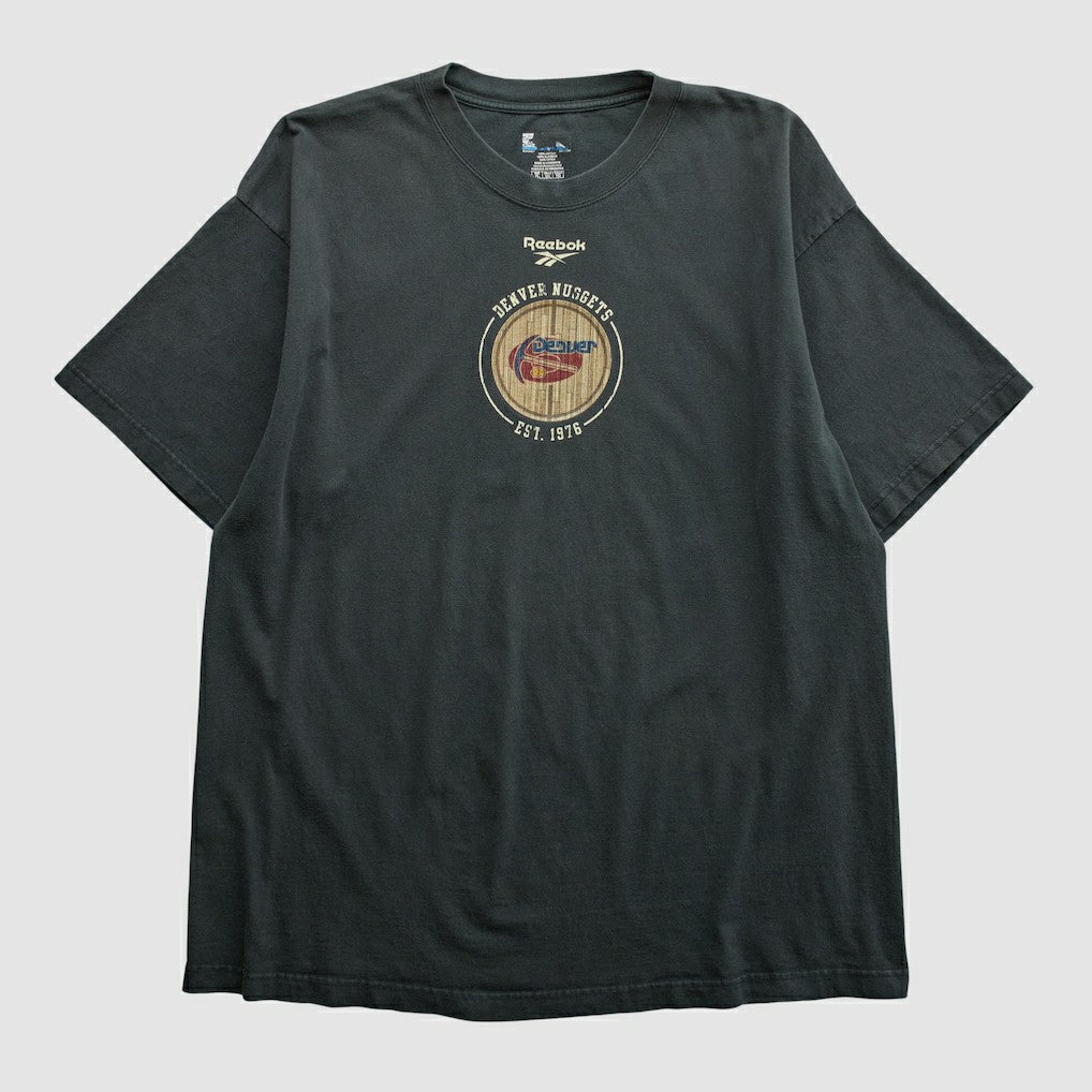 Denver Nuggets Reebok 2000s T-shirt Black Vintage - NBA