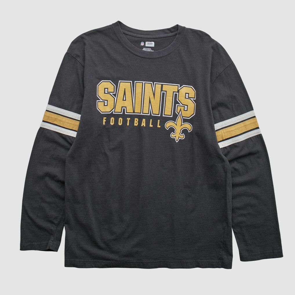 New Orleans Saints NFL 2010s Long Sleeve T-shirt Black Vintage | Fanatics