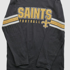 New Orleans Saints NFL 2010s Long Sleeve T-shirt Black Vintage | Fanatics