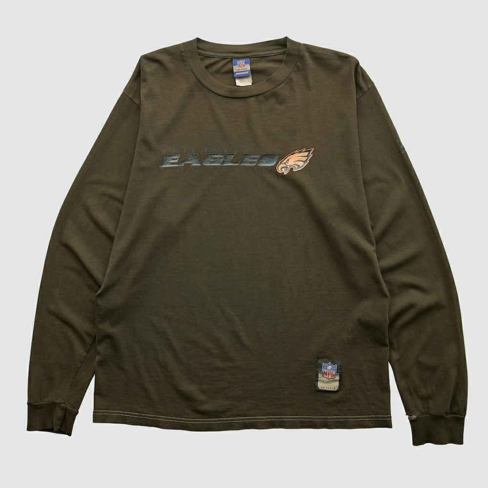 Philadelphia Eagles Reebok 2000s Long Sleeve T-shirt Brown Vintage | Fanatics