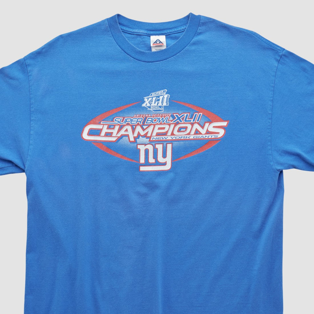 New York Giants Alstyle 2008 T-shirt Blue Vintage | Fanatics