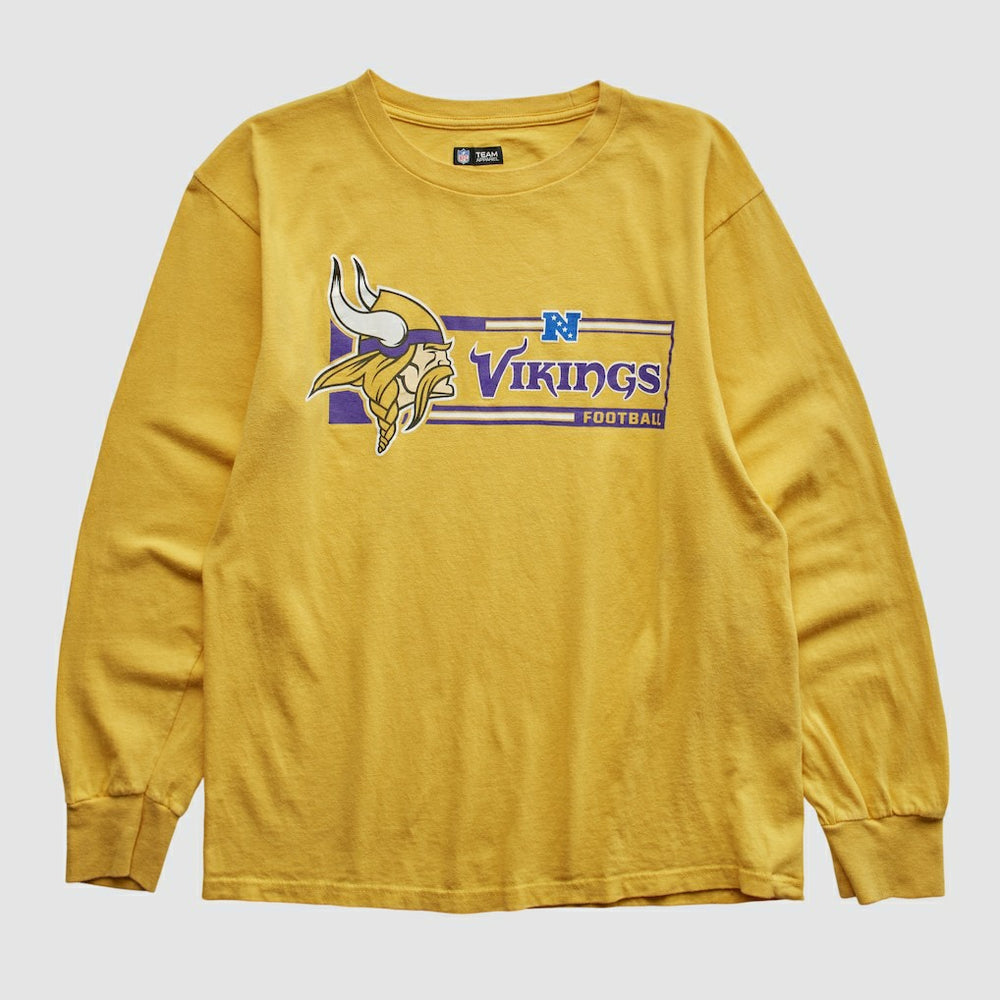 Minnesota Vikings NFL 2010s Long Sleeve T-shirt Yellow Vintage | Fanatics