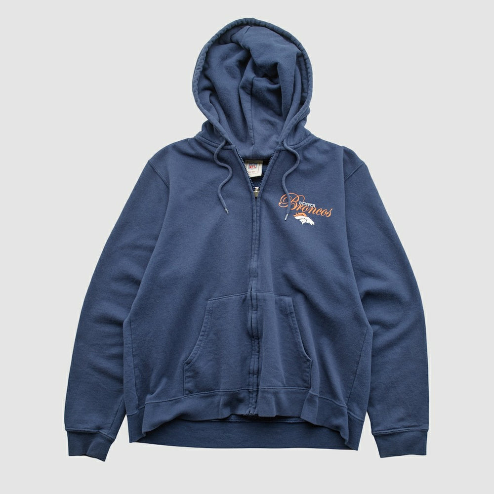Denver Broncos NFL 2000s Hooded Full Zip Sweatshirt Navy Vintage | Fanatics
