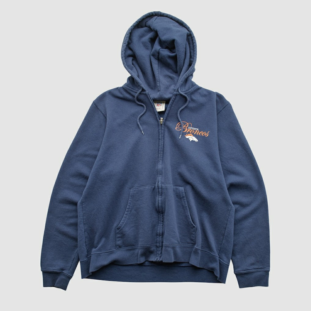Denver Broncos NFL 2000s Hooded Full Zip Sweatshirt Navy Vintage | Fanatics