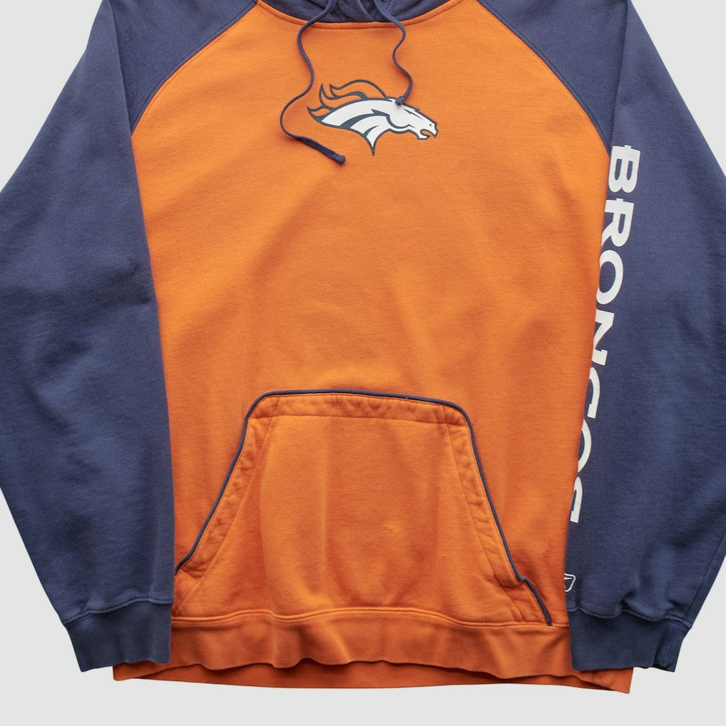 Denver Broncos Reebok 2000s Hooded Pullover Sweatshirt Orange Vintage | Fanatics