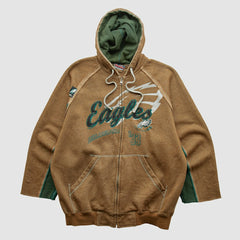 Philadelphia Eagles NFL 2010s Hooded Full Zip Sweatshirt Clay Vintage | Fanatics