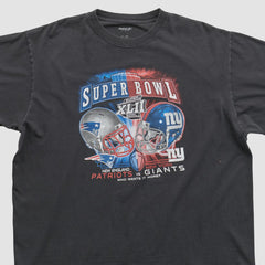 Super Bowl XLII Reebok 2008 T-shirt Black Vintage | Fanatics