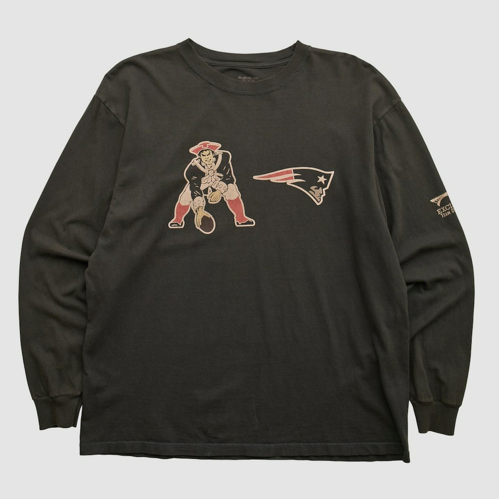 New England Patriots Reebok 2000s Long Sleeve T-shirt Charcoal Vintage | Fanatics