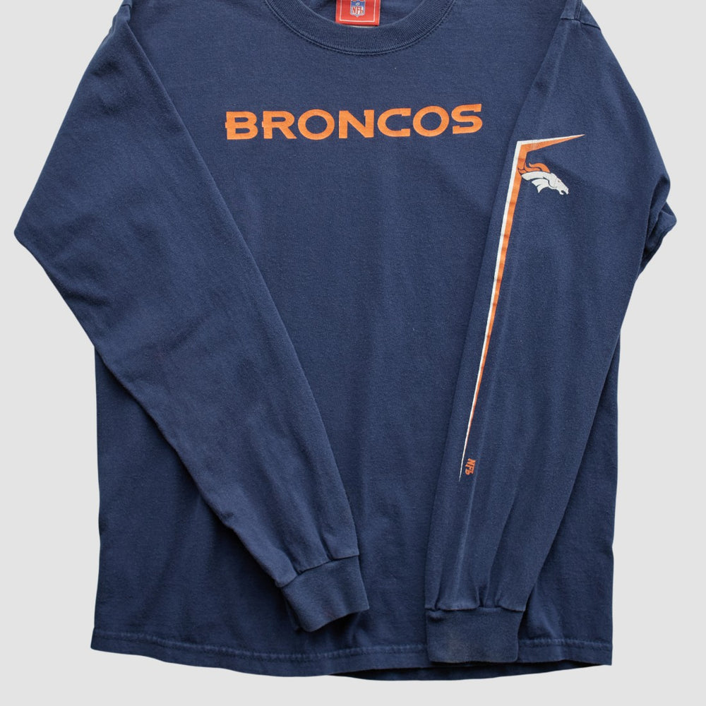 Denver Broncos NFL 2000s Long Sleeve T-shirt Navy Vintage | Fanatics