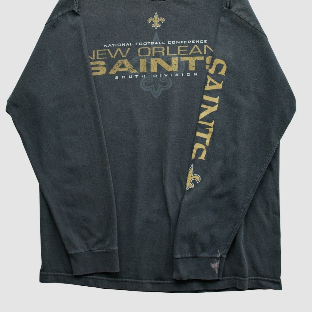 New Orleans Saints NFL 2010s Long Sleeve T-shirt Black Vintage | Fanatics