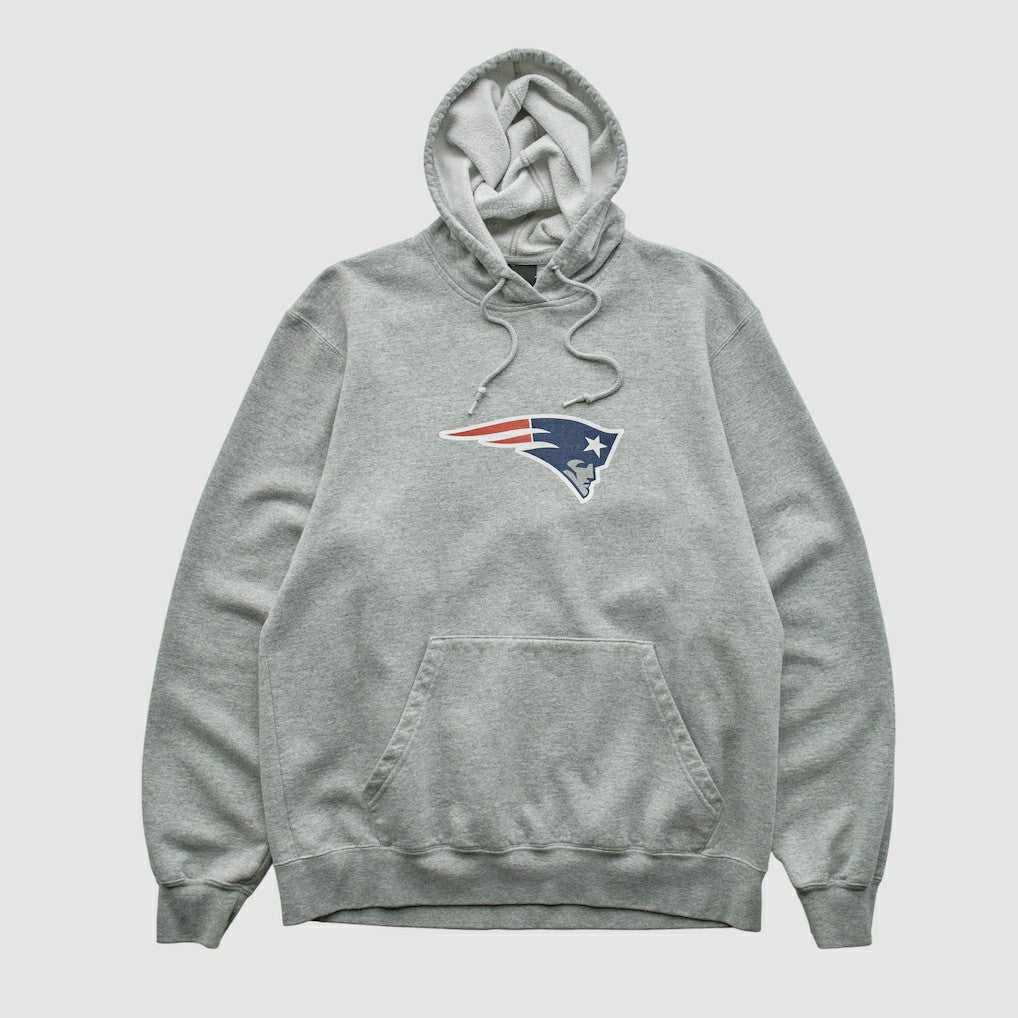 New England Patriots Reebok 2000s Hooded Pullover Sweatshirt Heather Gray Vintage | Fanatics