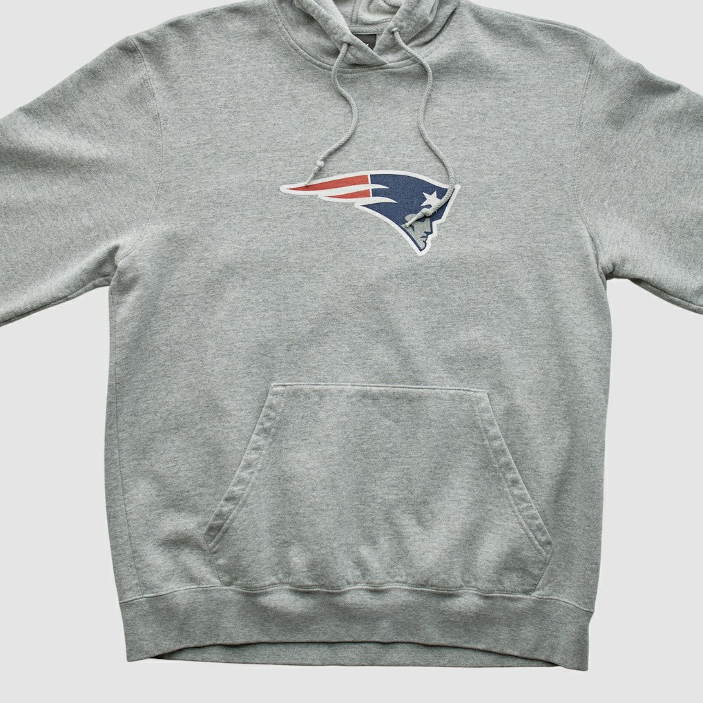 New England Patriots Reebok 2000s Hooded Pullover Sweatshirt Heather Gray Vintage | Fanatics