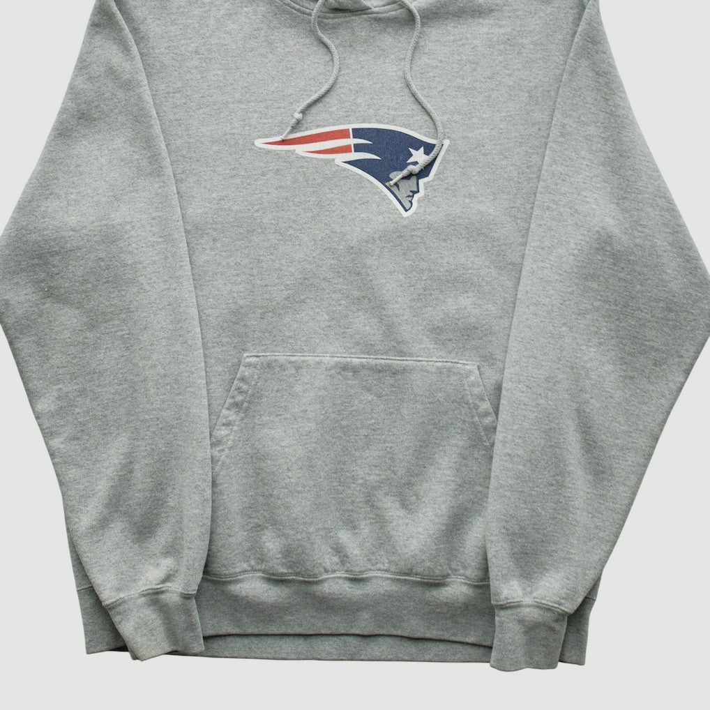 New England Patriots Reebok 2000s Hooded Pullover Sweatshirt Heather Gray Vintage | Fanatics