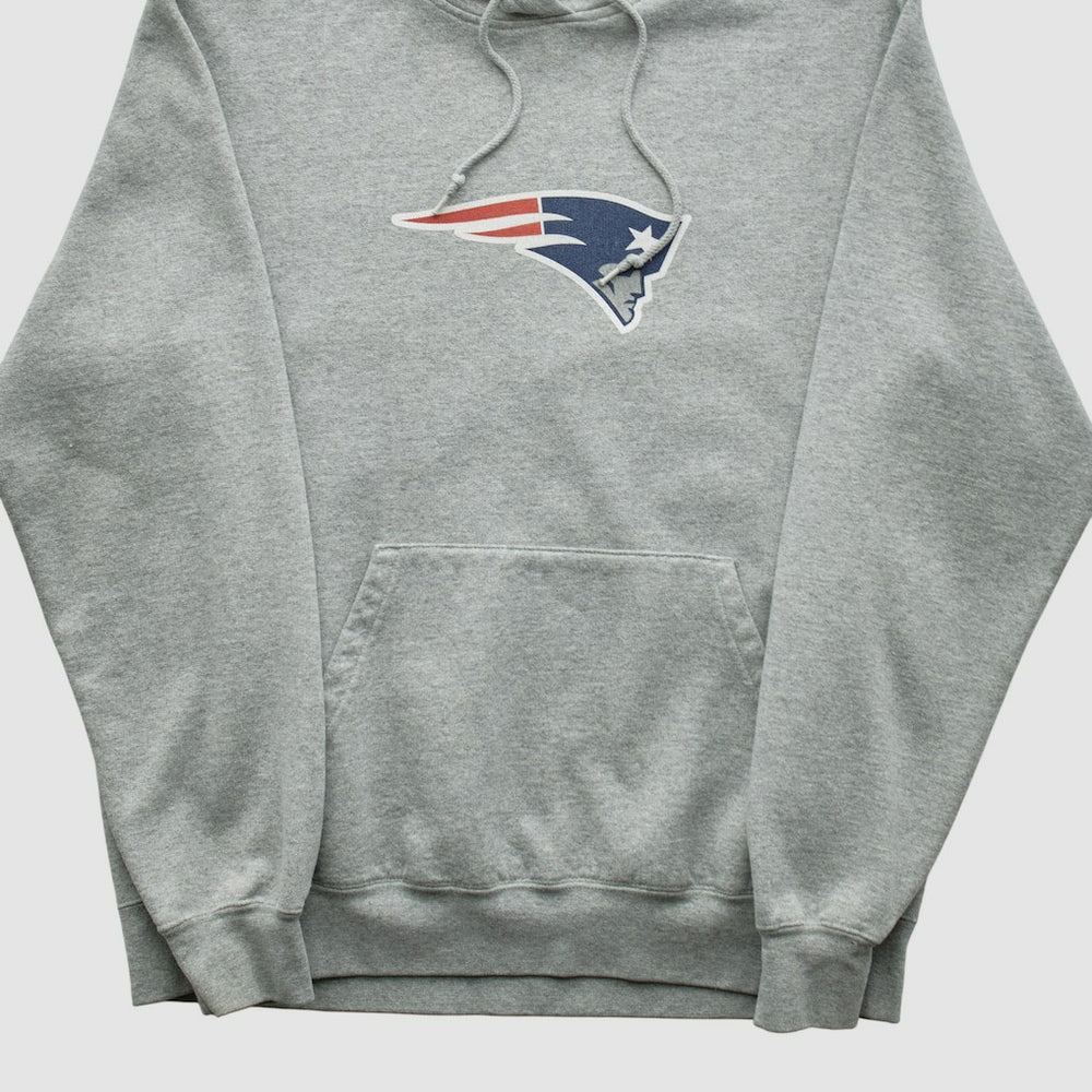 New England Patriots Reebok 2000s Hooded Pullover Sweatshirt Heather Gray Vintage | Fanatics