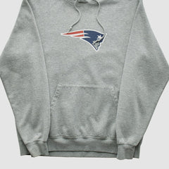 New England Patriots Reebok 2000s Hooded Pullover Sweatshirt Heather Gray Vintage | Fanatics