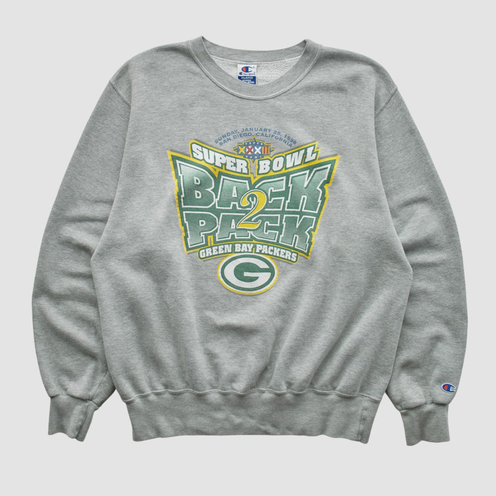 Green Bay Packers Champion 1998 Pullover Sweatshirt Heather Gray Vintage | Fanatics