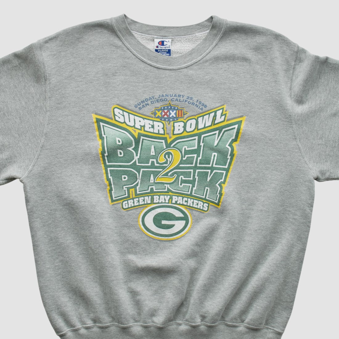 Green Bay Packers Champion 1998 Pullover Sweatshirt Heather Gray Vintage | Fanatics