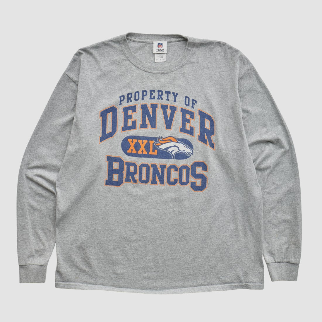 Denver Broncos NFL 2010s Long Sleeve T-shirt Heather Gray Vintage | Fanatics