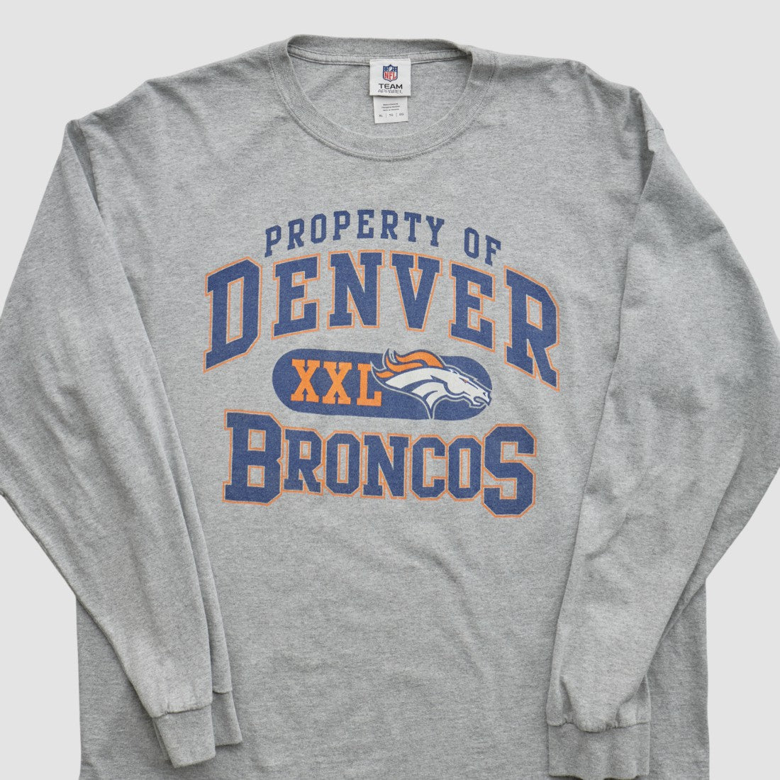 Denver Broncos NFL 2010s Long Sleeve T-shirt Heather Gray Vintage | Fanatics