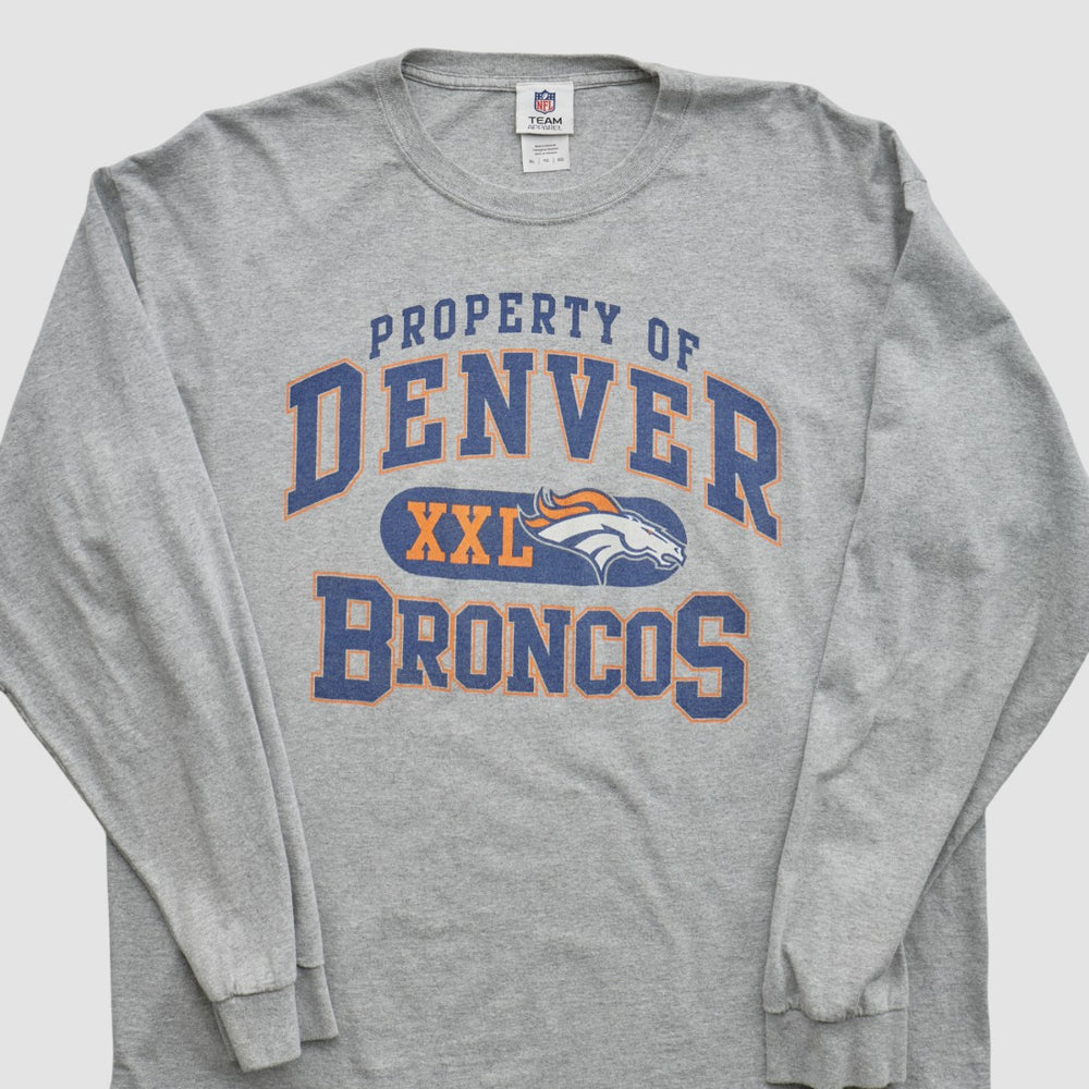 Denver Broncos NFL 2010s Long Sleeve T-shirt Heather Gray Vintage | Fanatics