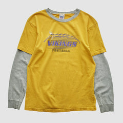 Minnesota Vikings NFL 2000s Long Sleeve T-shirt Yellow Yth L Real Vintage | Fanatics