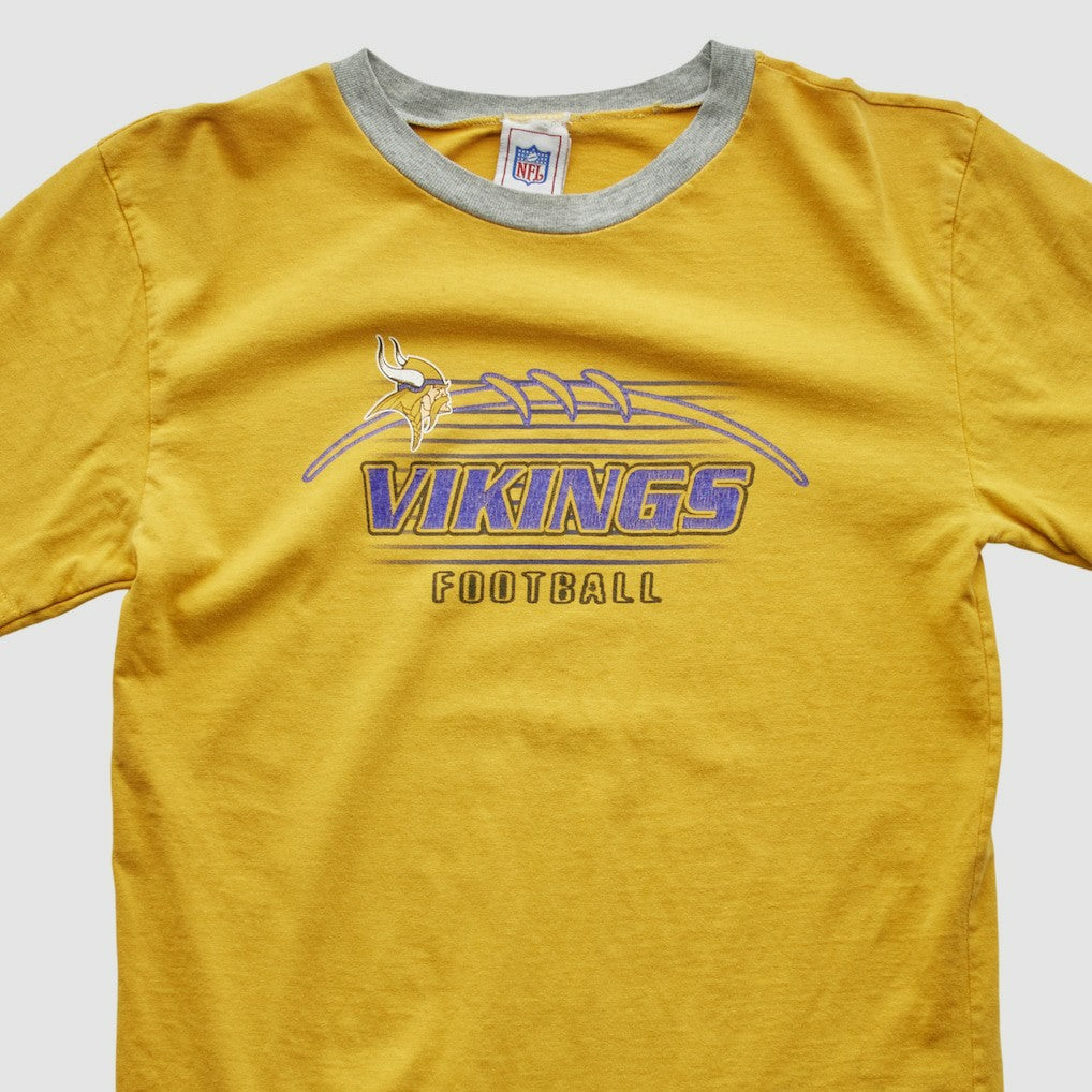 Minnesota Vikings NFL 2000s Long Sleeve T-shirt Yellow Yth L Real Vintage | Fanatics