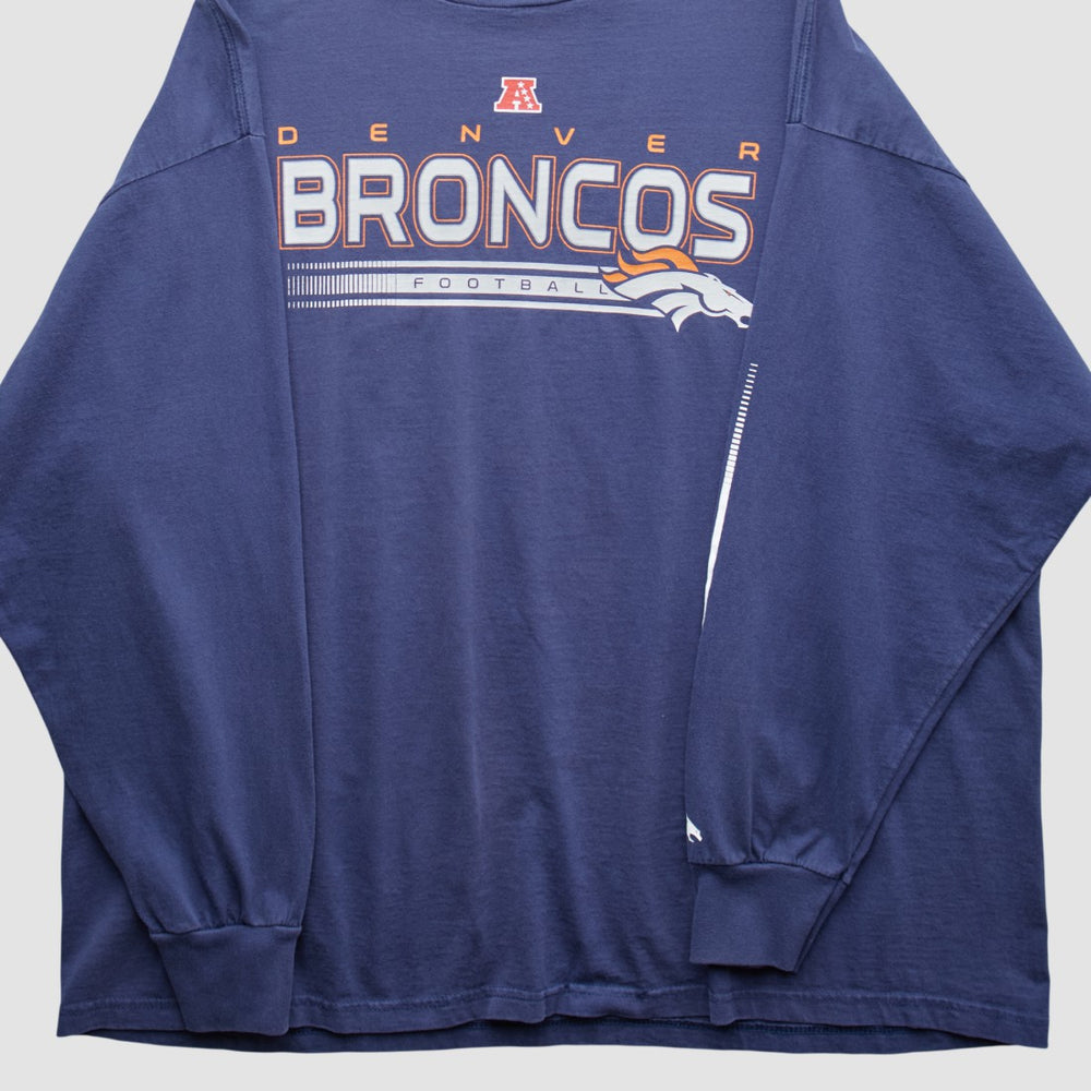 Denver Broncos NFL 2000s Long Sleeve T-shirt Navy Vintage | Fanatics