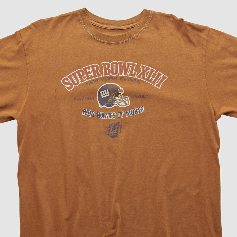 Super Bowl XLII 2008 Long Sleeve T-shirt Clay Vintage | Fanatics
