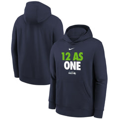Seattle Seahawks Youth 12 As One Fleece Hoodie College Navy | Nike for Sale