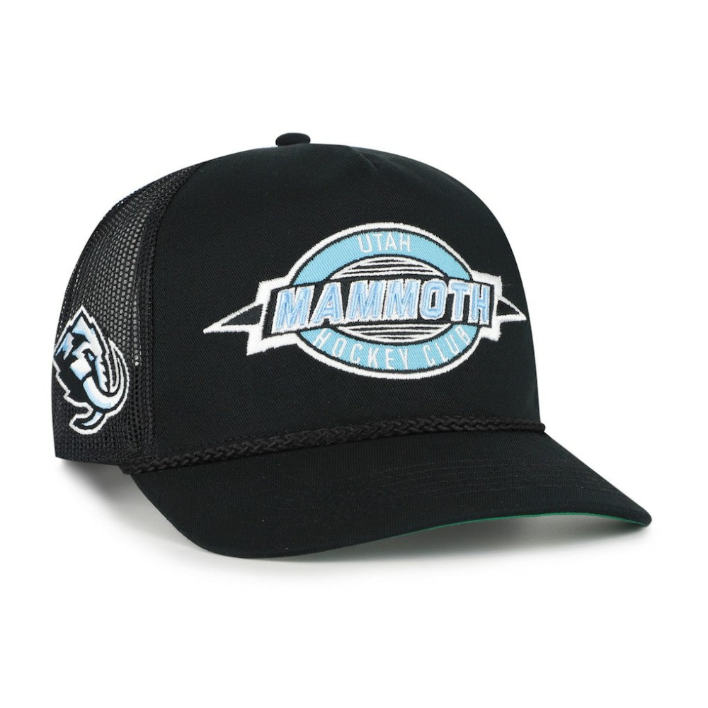 Utah Mammoth '47 Frame Out Mesh Rope Hitch Adjustable Hat - Black - NHL