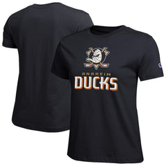 Anaheim Ducks Champion Women's Wordmark Lockup T-Shirt - Black - NHL