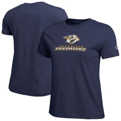 Nashville Predators Champion Women's Wordmark Lockup T-Shirt - Navy - NHL