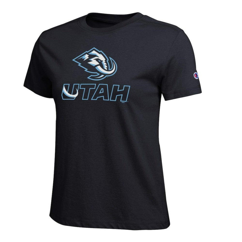 Utah Mammoth Champion Women's Wordmark Lockup T-Shirt - Black - NHL