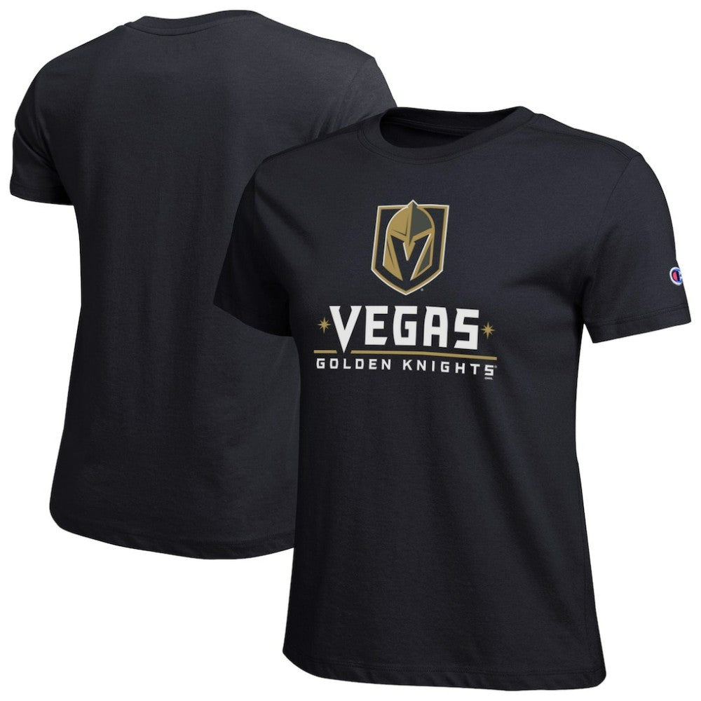 Vegas Golden Knights Champion Women's Wordmark Lockup T-Shirt - Black - NHL