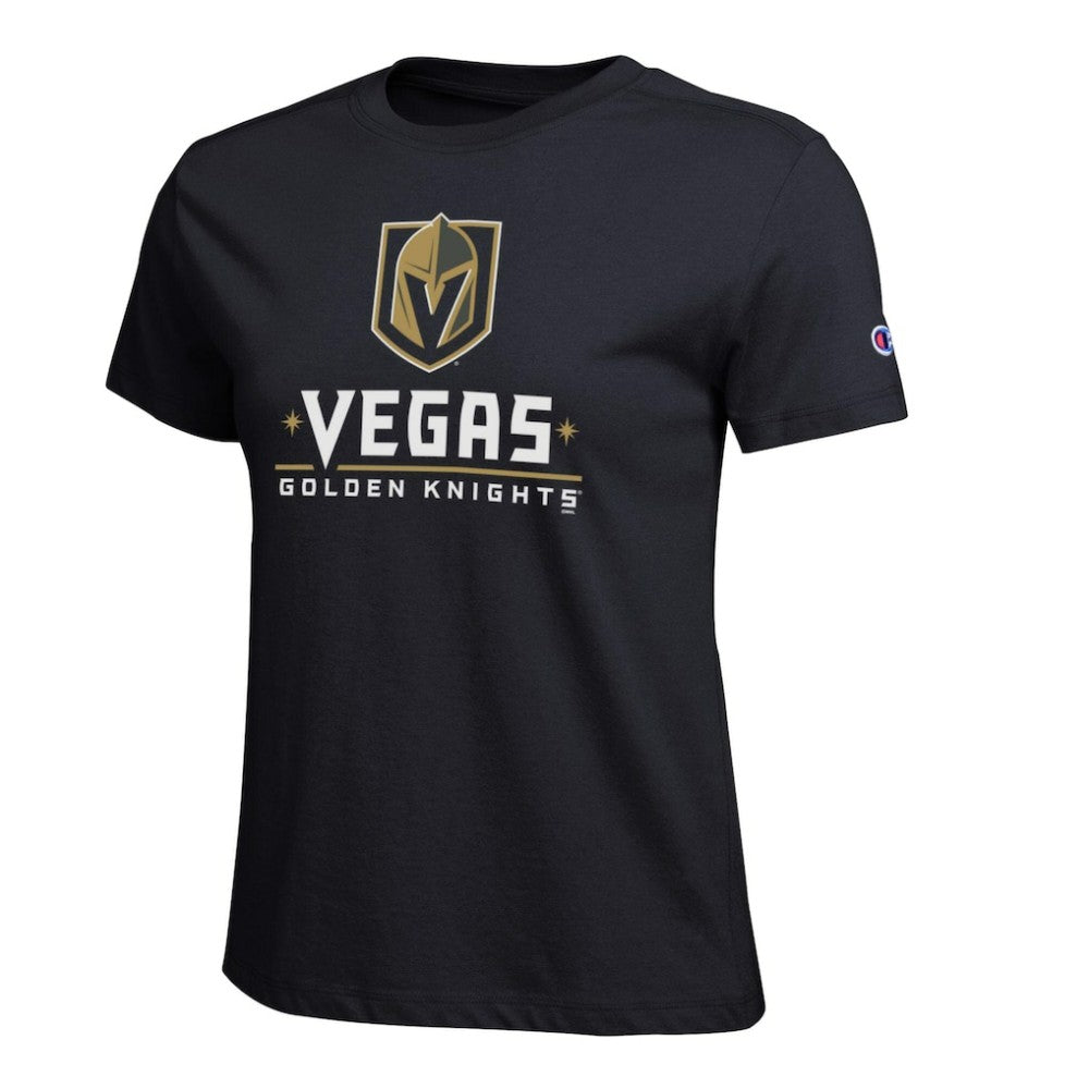 Vegas Golden Knights Champion Women's Wordmark Lockup T-Shirt - Black - NHL