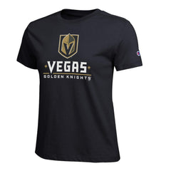 Vegas Golden Knights Champion Women's Wordmark Lockup T-Shirt - Black - NHL