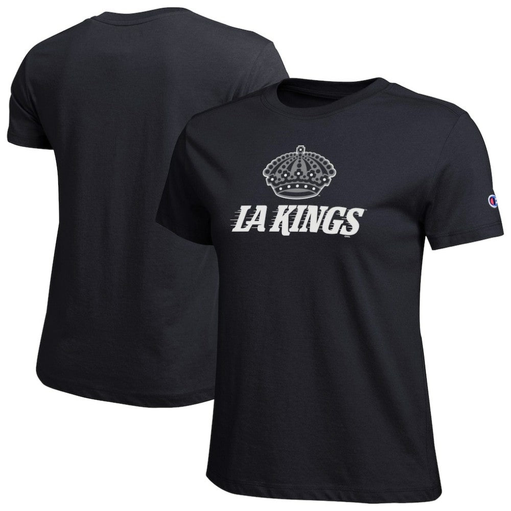 Los Angeles Kings Champion Women's Wordmark Lockup T-Shirt - Black - NHL