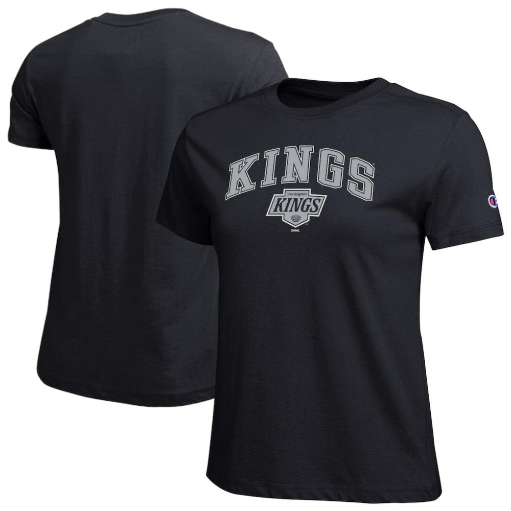 Los Angeles Kings Champion Women's Arch Mascot Logo T-Shirt - Black - NHL