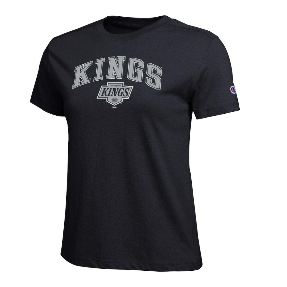 Los Angeles Kings Champion Women's Arch Mascot Logo T-Shirt - Black - NHL