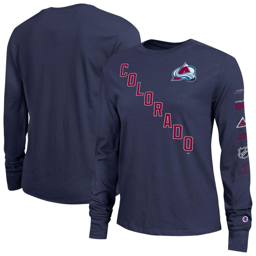 Colorado Avalanche Champion Women's 2-Hit Long Sleeve T-Shirt - Navy - NHL