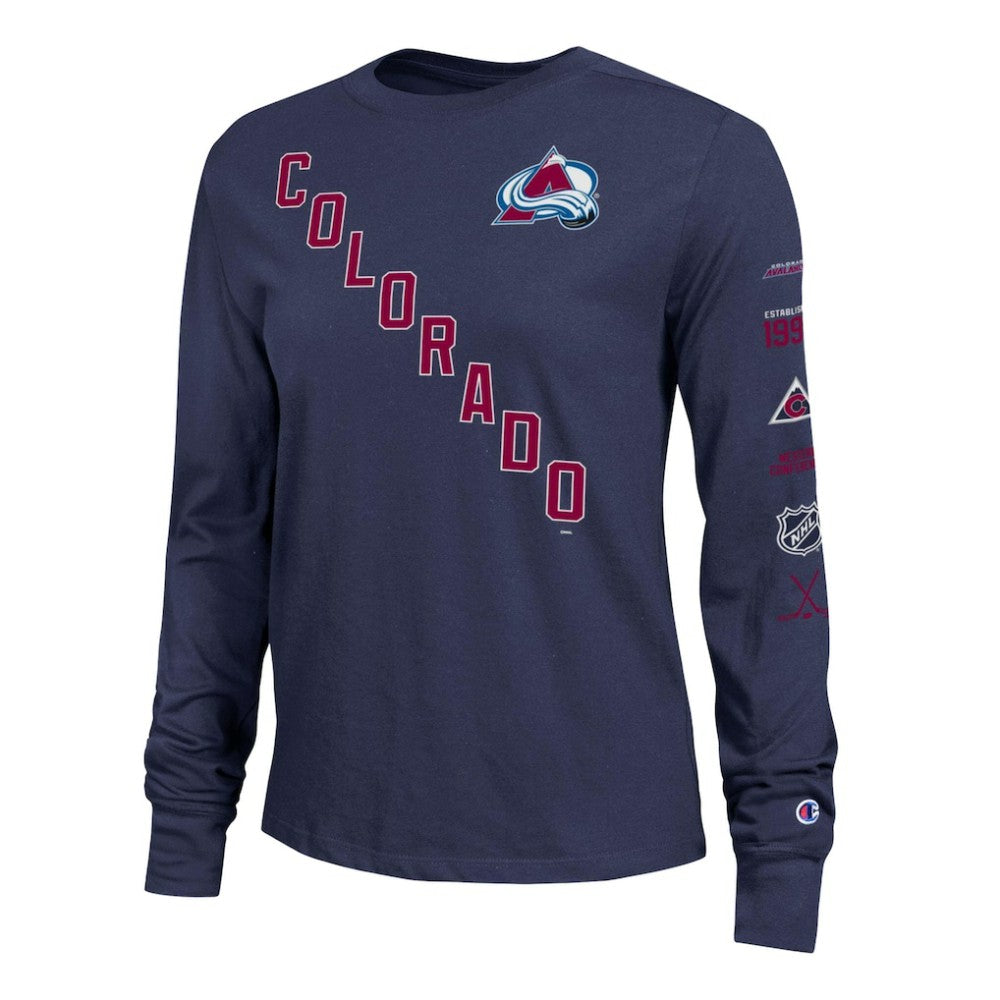 Colorado Avalanche Champion Women's 2-Hit Long Sleeve T-Shirt - Navy - NHL