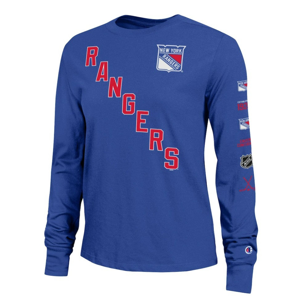 New York Rangers Champion Women's 2-Hit Long Sleeve T-Shirt - Royal - NHL