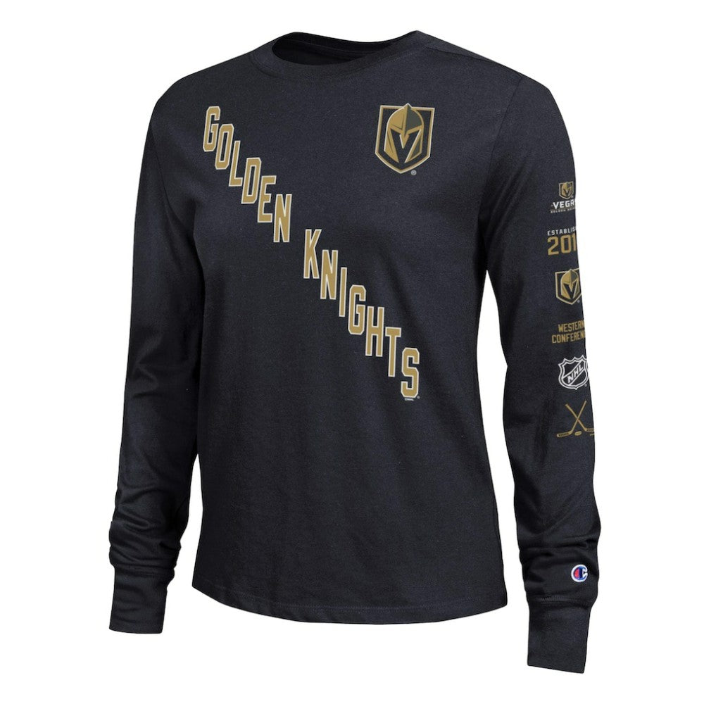 Vegas Golden Knights Champion Women's 2-Hit Long Sleeve T-Shirt - Black - NHL