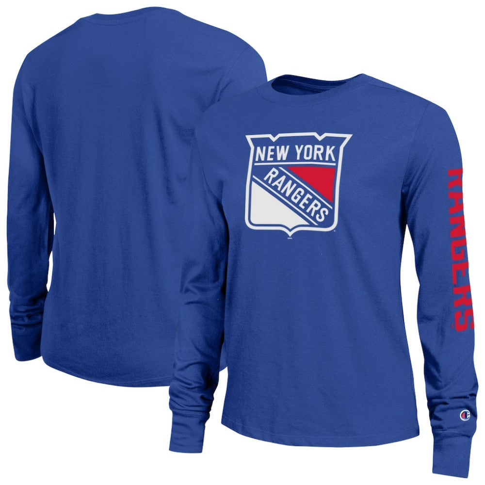 New York Rangers Champion Women's 2-Hit Long Sleeve T-Shirt - Royal - NHL