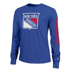 New York Rangers Champion Women's 2-Hit Long Sleeve T-Shirt - Royal - NHL