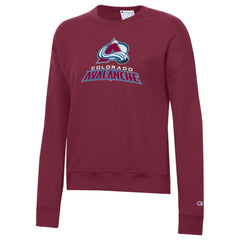 Colorado Avalanche Champion Women's Wordmark Lockup Powerblend Sweatshirt - Burgundy - NHL